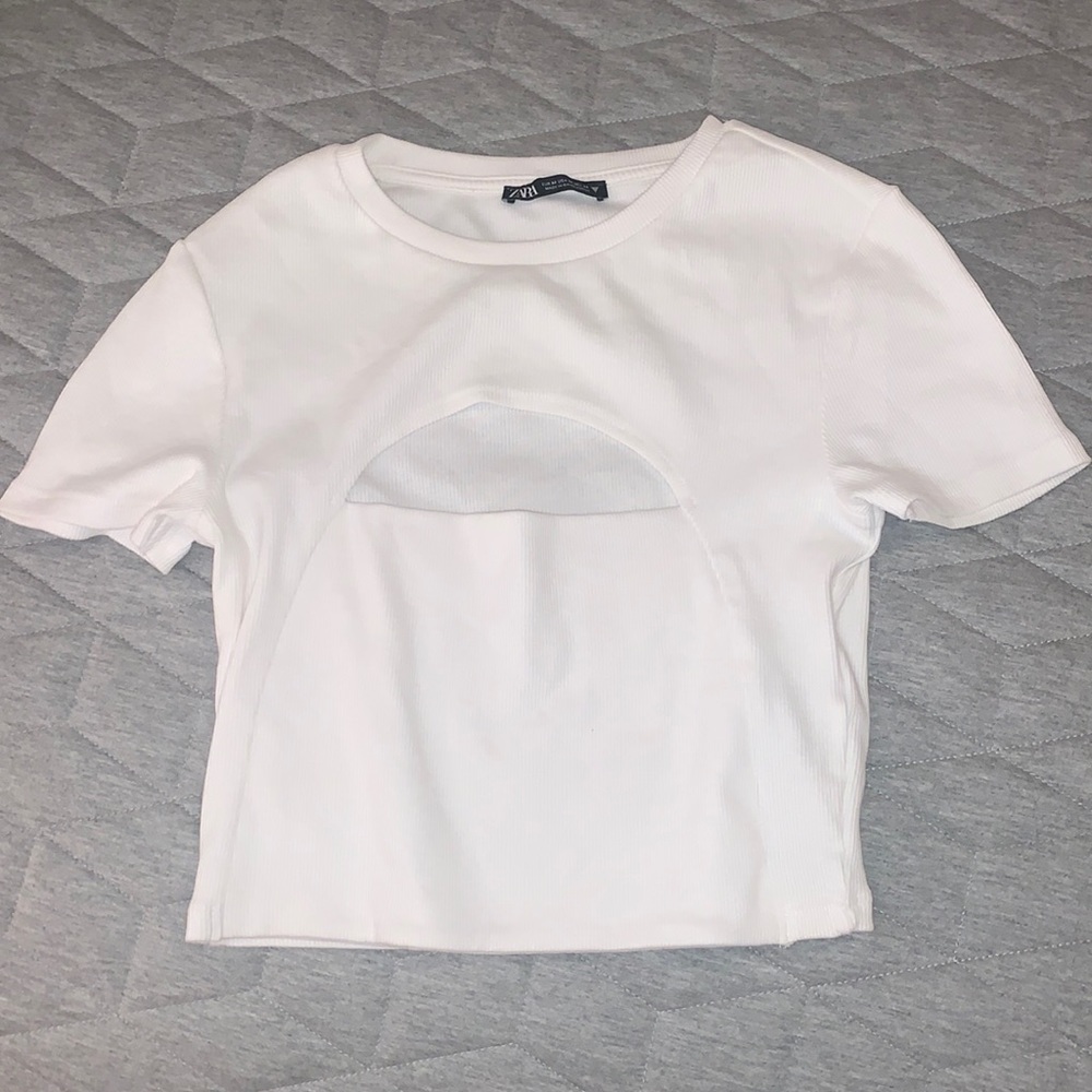 White crop top